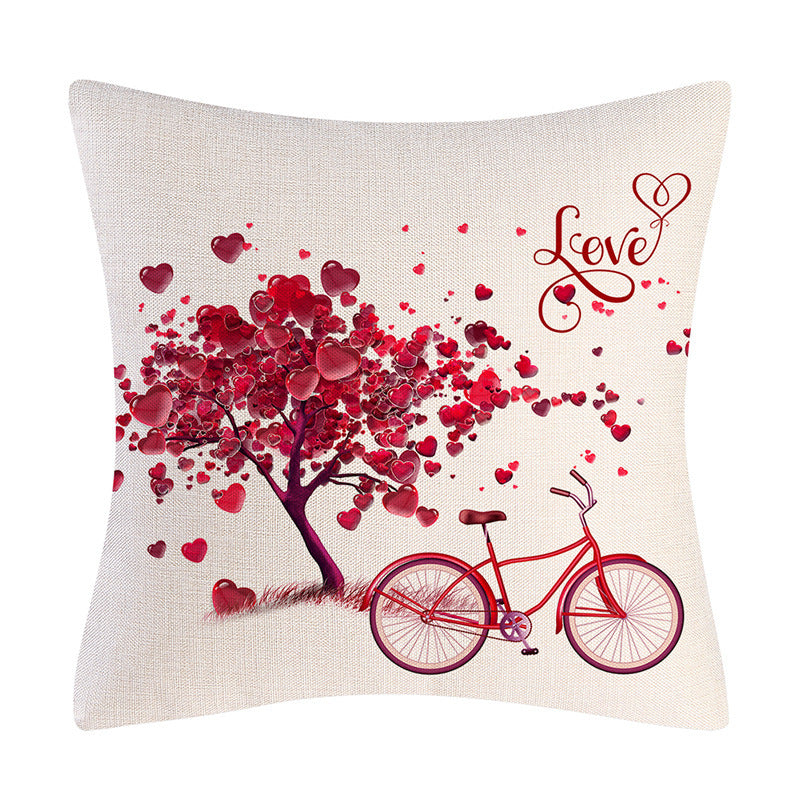 Valentine's Day Linen Pillowcase Gift