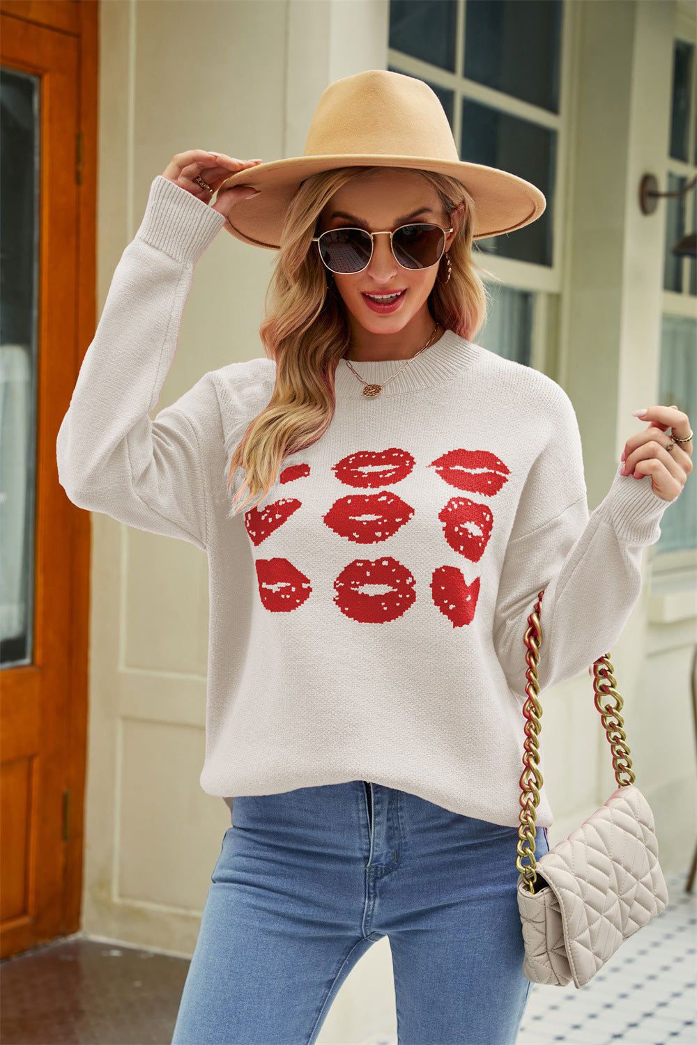 Women's Valentine's Day knitted Sweater