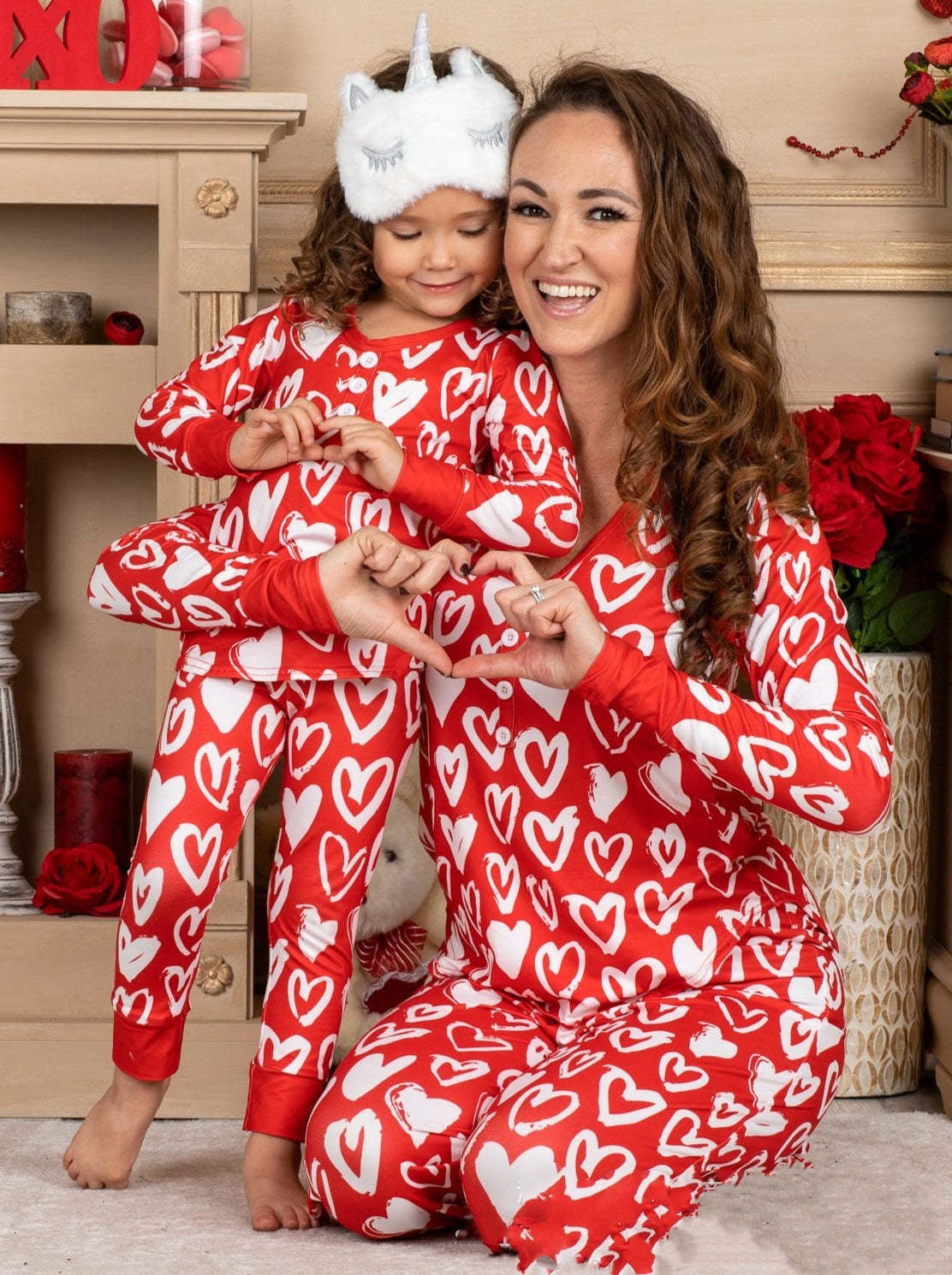 Valentine's Day  Pajamas Parent-child Suit