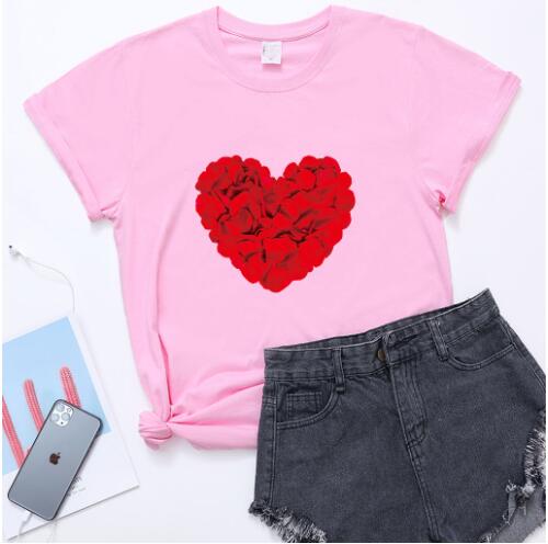 Romantic Couple Love Rose Short Sleeve t-shirt