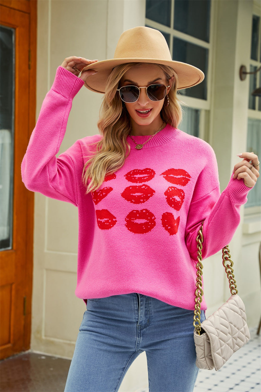 Women's Valentine's Day knitted Sweater