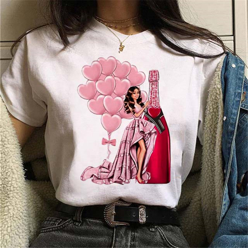 Balloon Print Women T-shirt