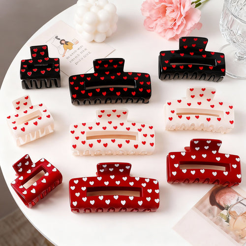 Atmospheric Heart-print Heart-shaped Valentine's Day Shark Clip