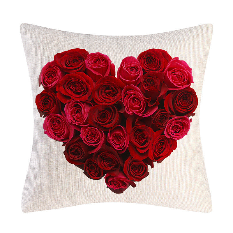 Valentine's Day Linen Pillowcase Gift