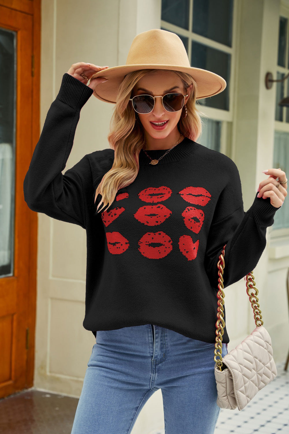 Women's Valentine's Day knitted Sweater