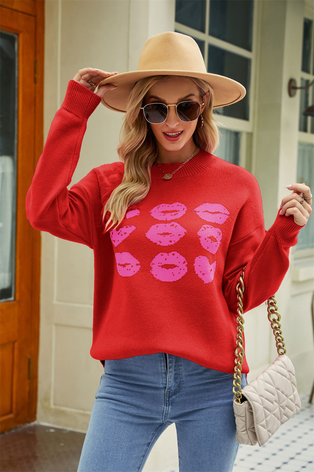Women's Valentine's Day knitted Sweater