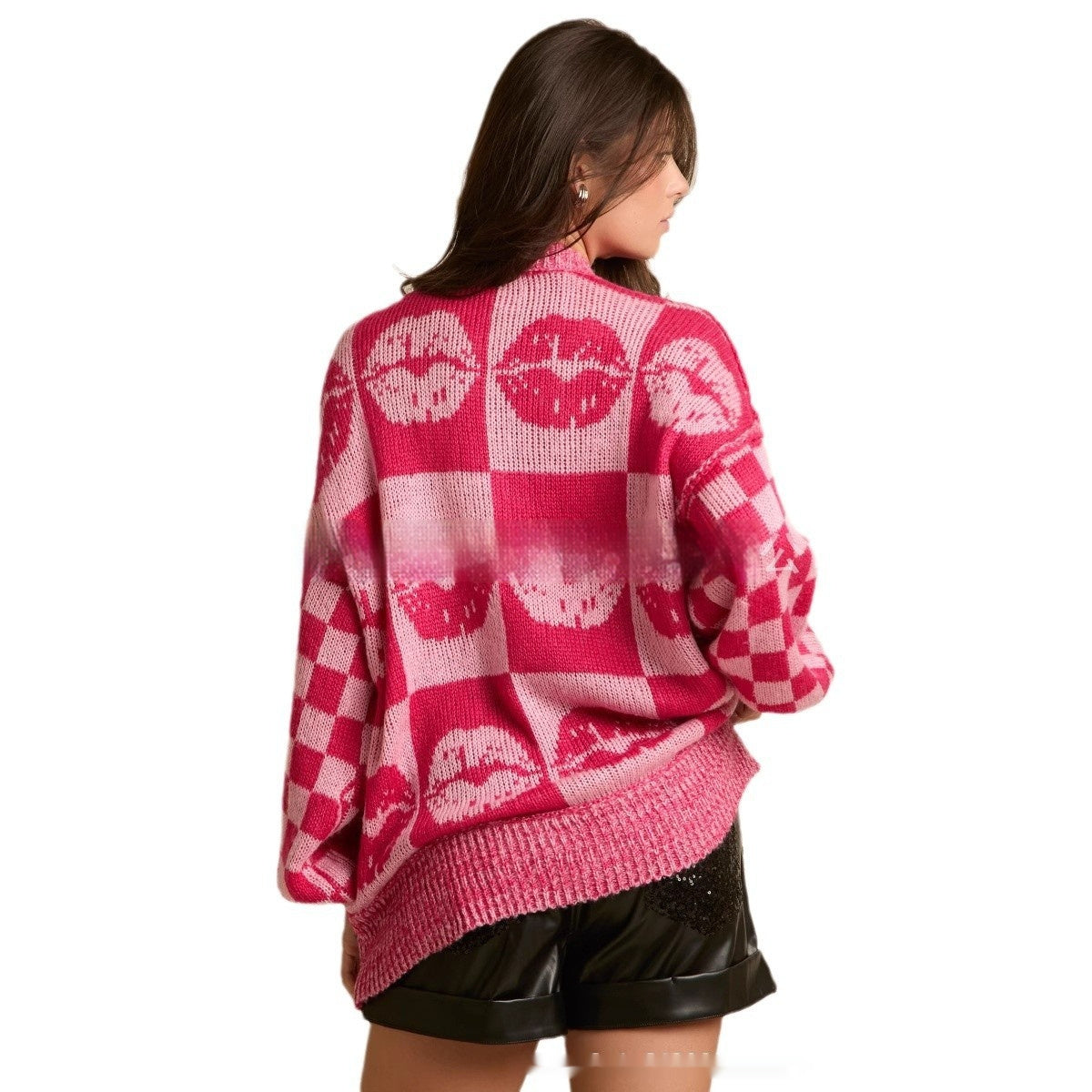 Valentine's Day Contrast Color Loose knitted Sweater