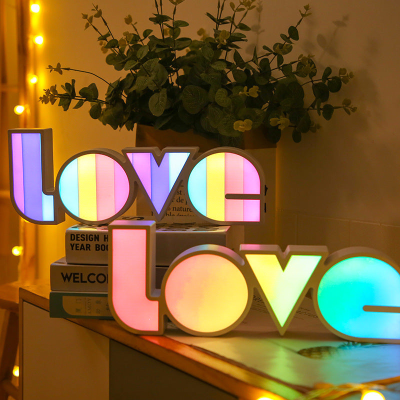 Valentines Day Decor LED LOVE Light Gift